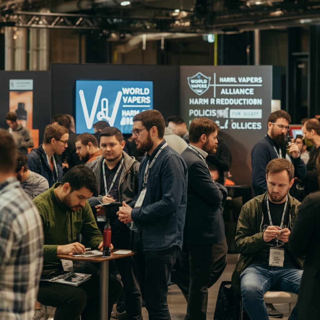 A,Vibrant,International,Vaping,Conference,With,Participants,Discussing,Harm,Reduction